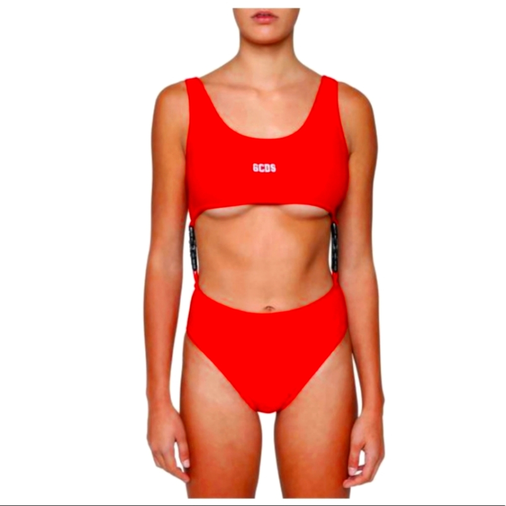 GCDS red swimsuit